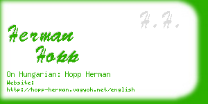 herman hopp business card